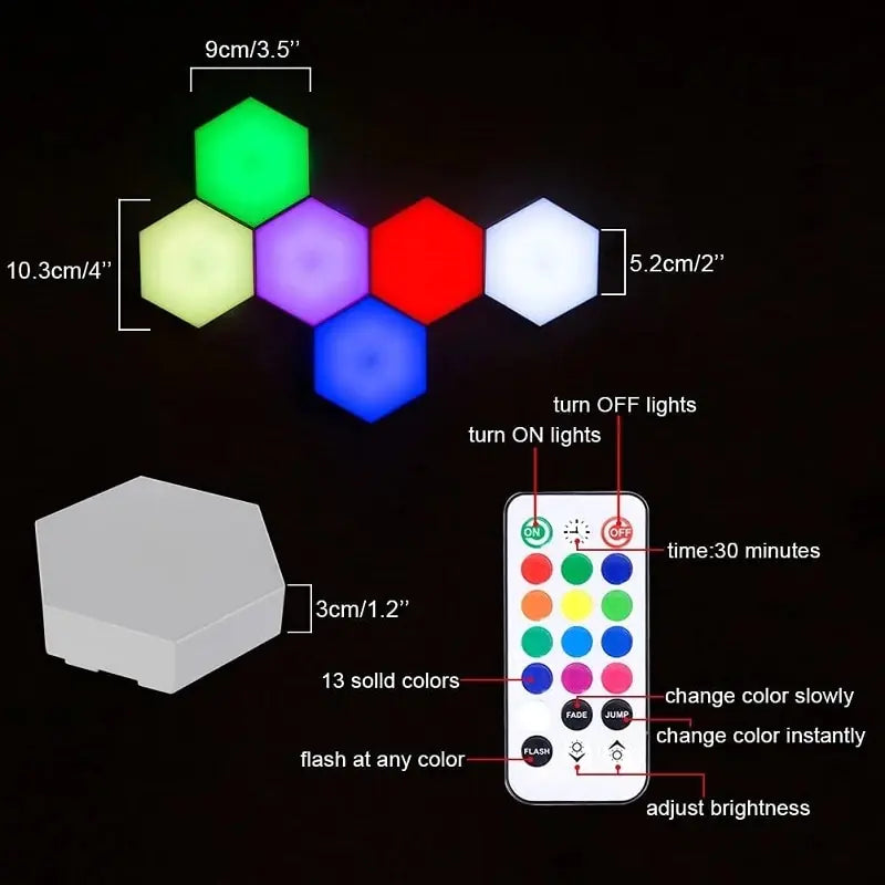 Hexagon LED Muur Lampen Set